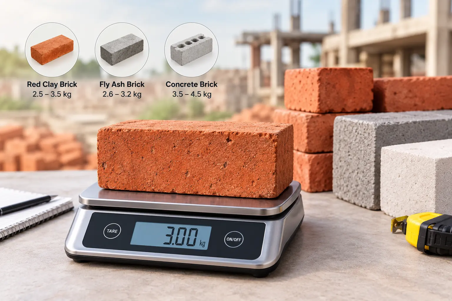 What Is the Weight of One Brick? Size, Type and Density Explained